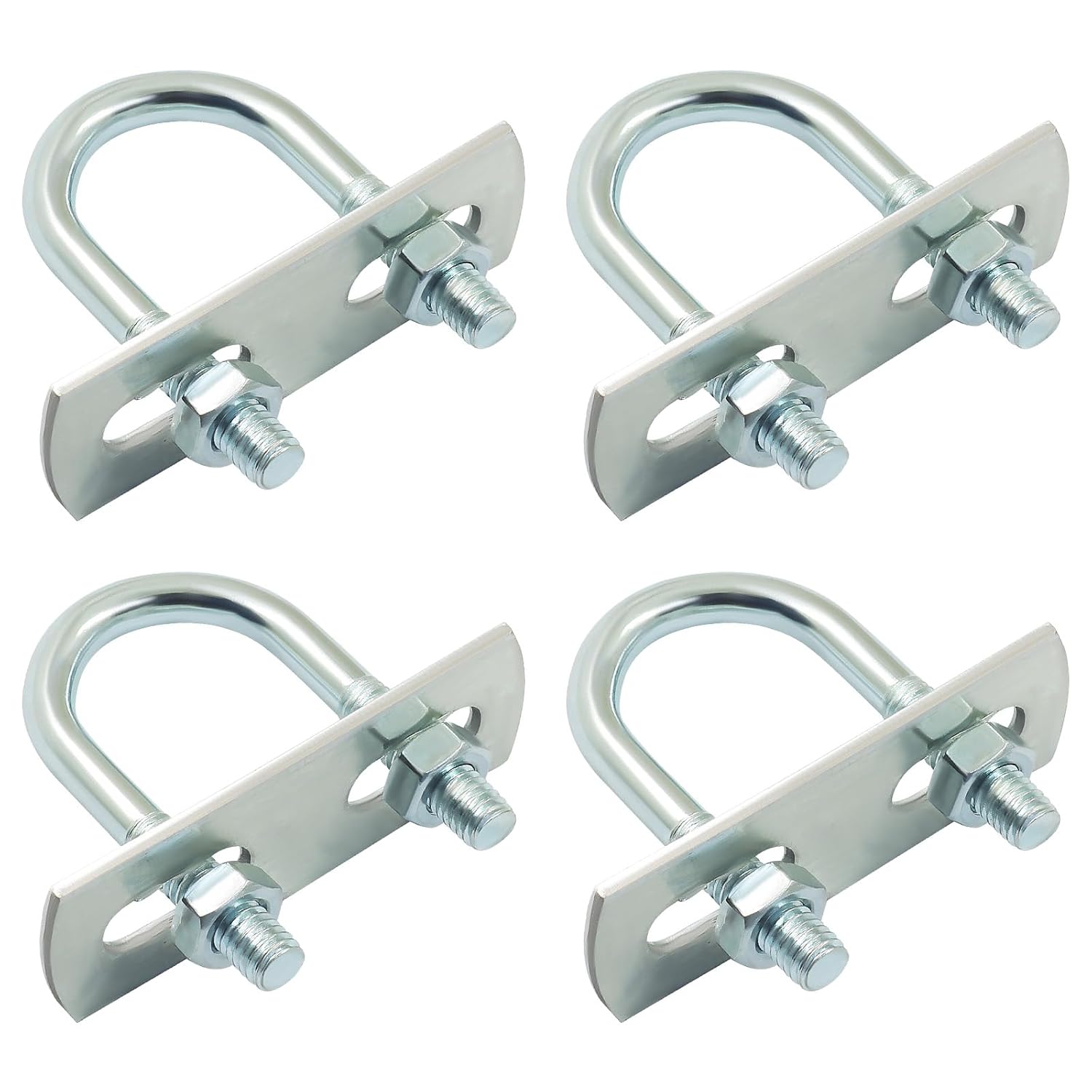 M6 Round U-Bolts, 60mm Inner Width 110mm Length, 4 Sets