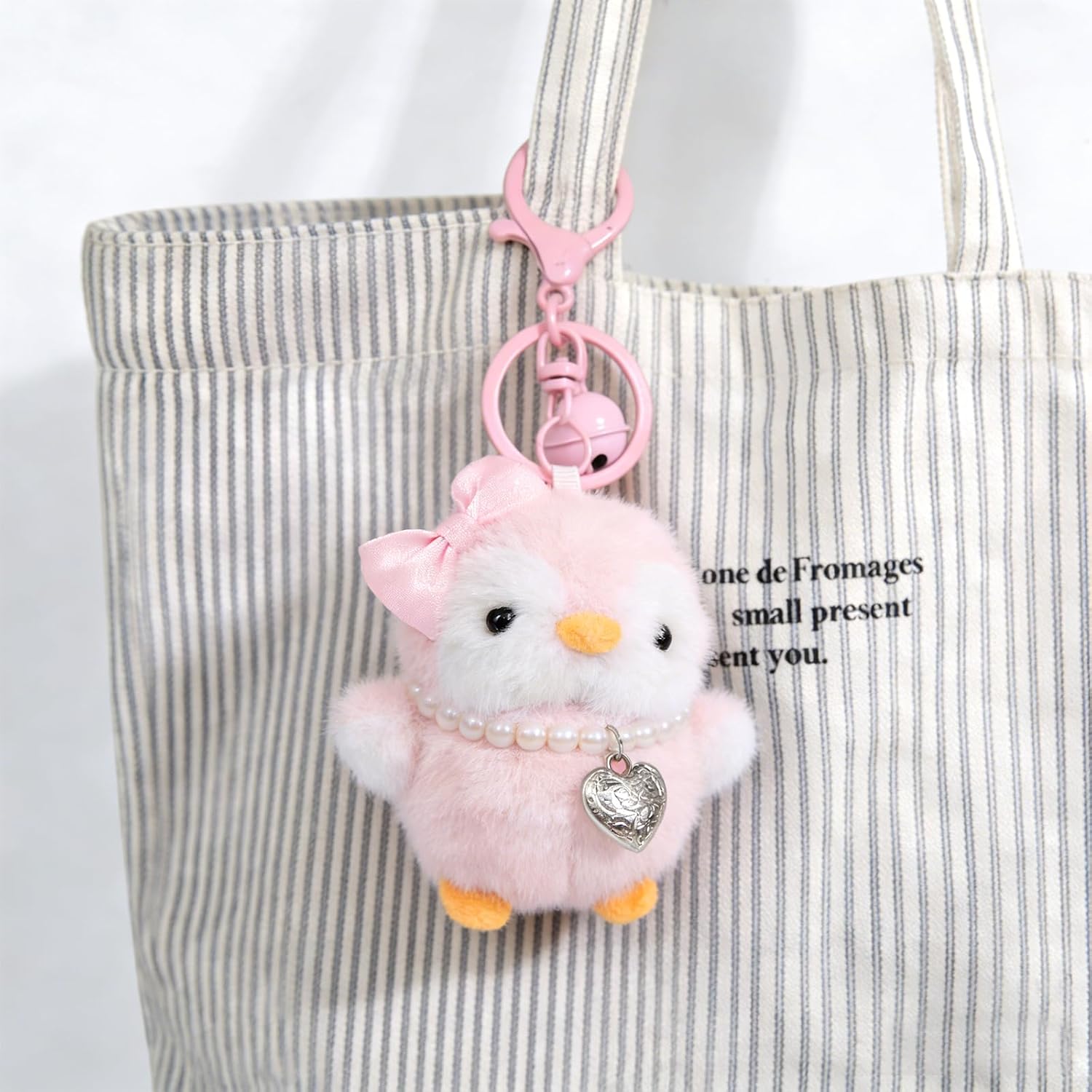 elephtree Cute Penguin Retractable Keychains Plush Keychain Accessories Kawaii Key Chain Keyring Gift for Women