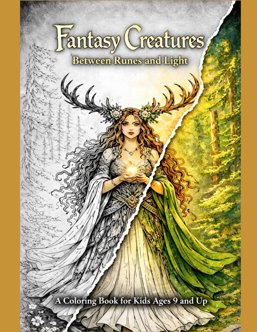 Fantasy Creatures: A Coloring Book for Kids ages 9 and Up