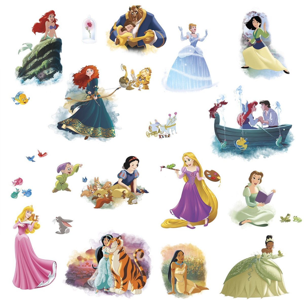Disney Princess Dream Big Peel and Stick Wall Decals by RoomMates, RMK3278SCS