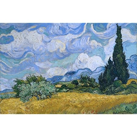 Amazon Com Vincent Van Gogh Wheat Field With Cypresses Cool Wall Decor Art Print Poster 36x24 Posters Prints