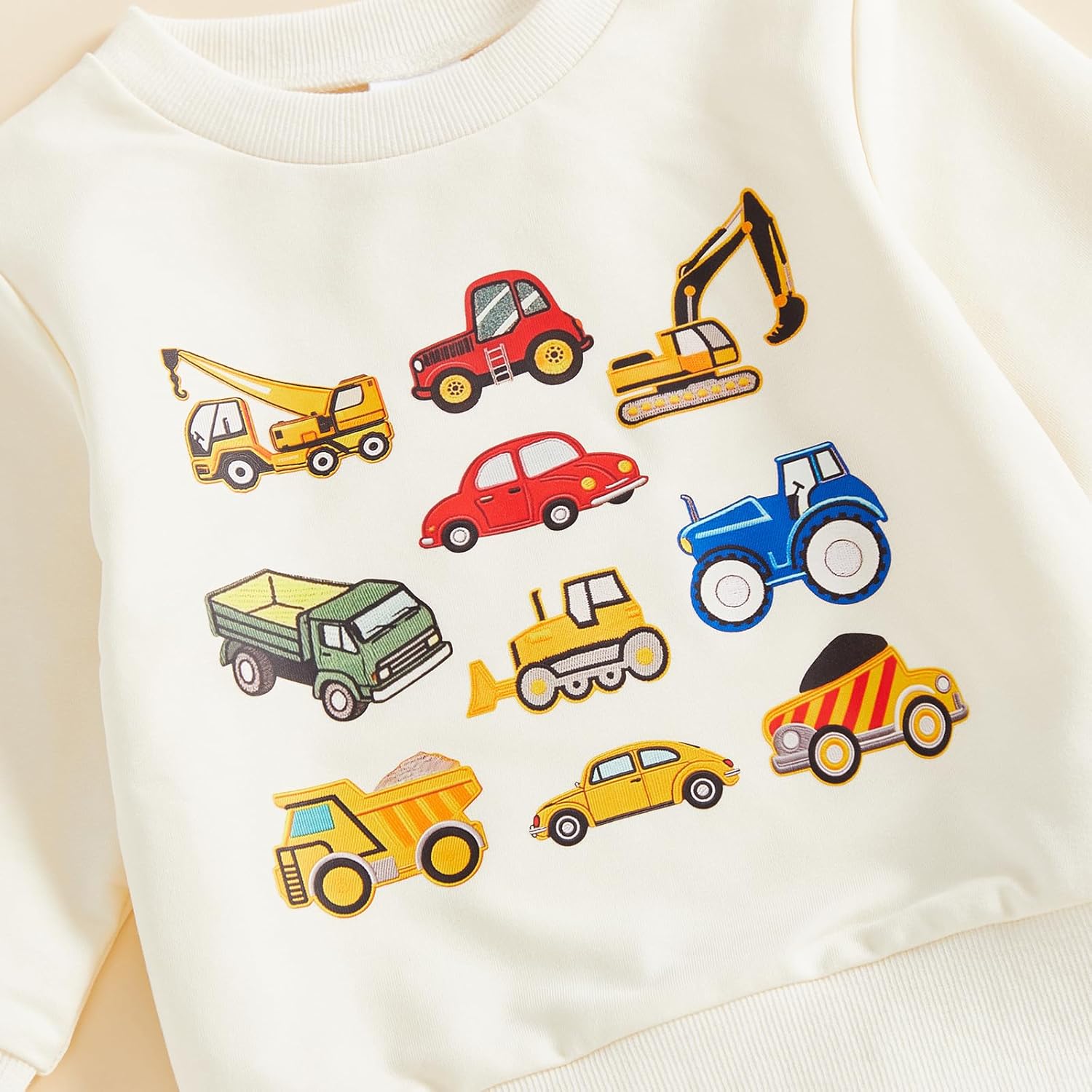 Fernvia Toddler Baby Boy Clothes Set 2T 3T 4T 5T Truck Excavator Print Long Sleeve Sweatshirt Elastic Pants Fall Outfits - Image 4