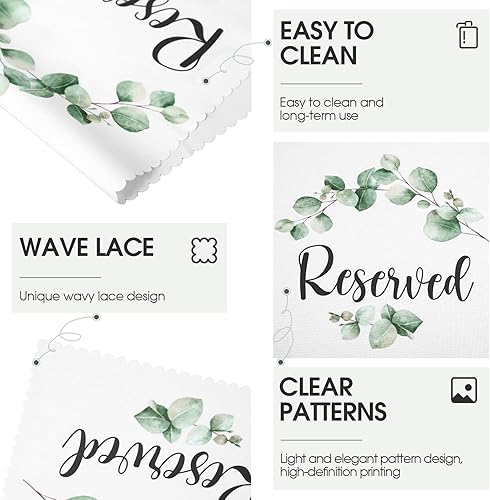 Miniatura 3 de Buryeah Paño de reserva blanco para asientos reservados, letreros católicos reservados para bodas, iglesias, bancos de iglesia, asientos de banco,