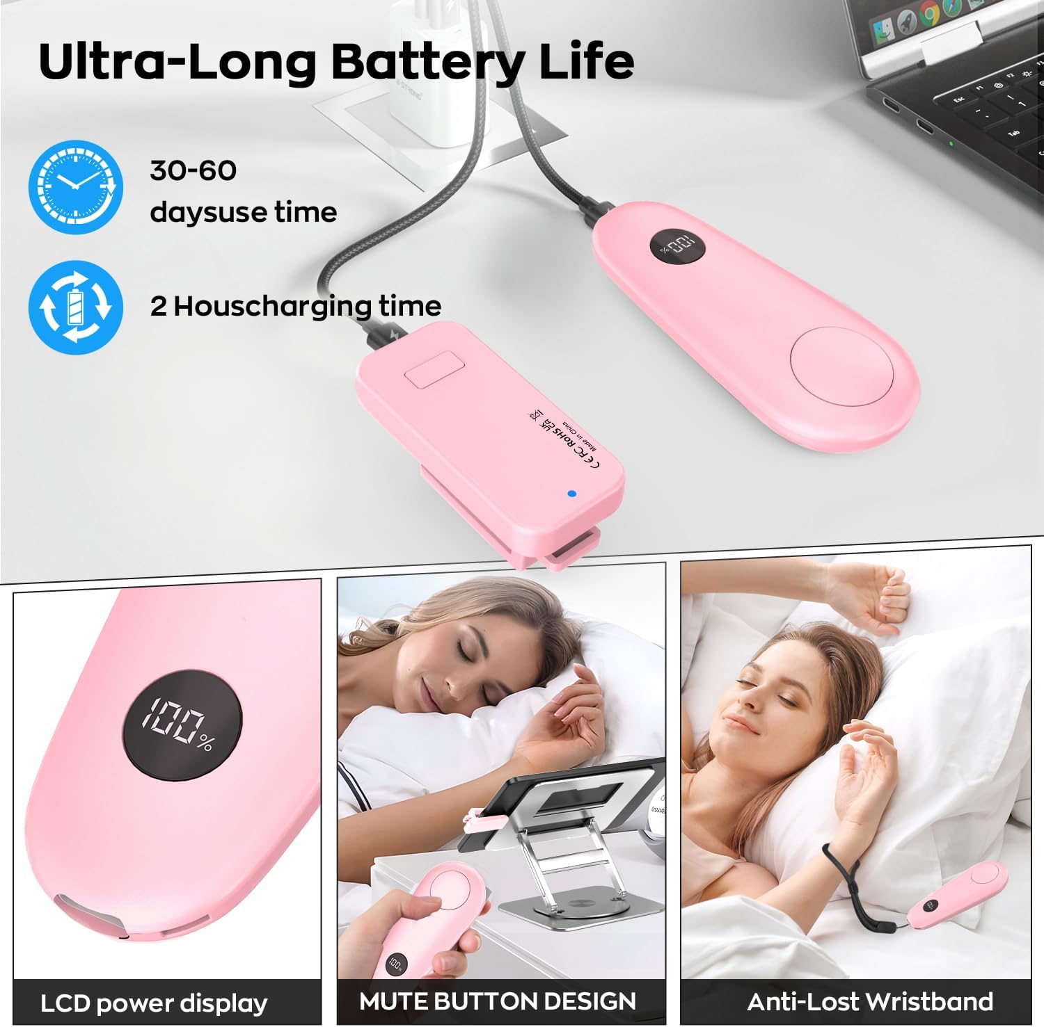 Page Turner for Kindle, Remote Control Clicker for Kindle Paperwhite Colorsoft Accessories, Clicker Page Turner for iPad Tablets Reading Novels Taking, Pink