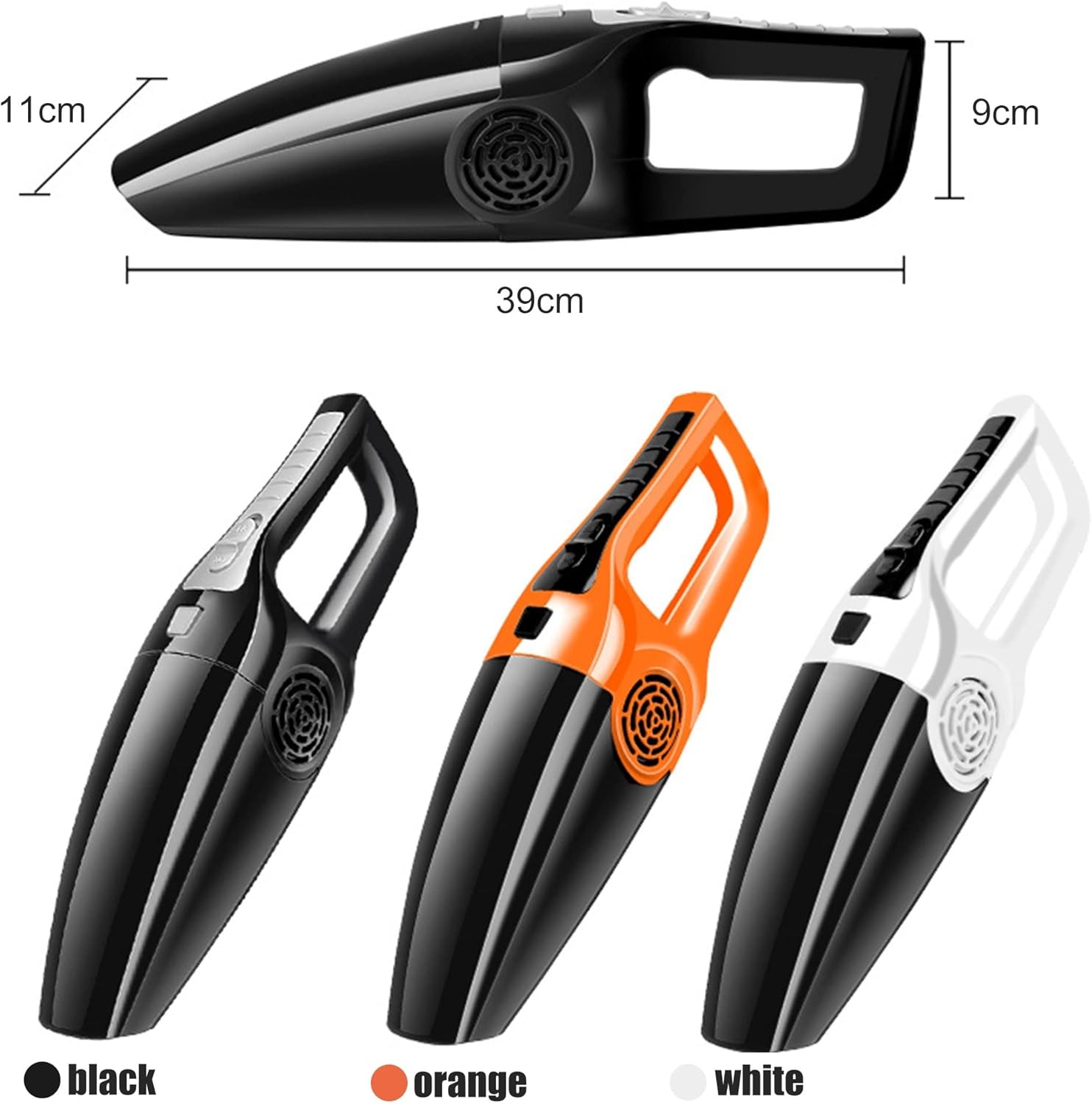 Wireless Vacuum Car Vacuum Cleaner for Machine Cordless Portable Handheld Desktop Vacuum Cleaner for Home Home Appliance Car (Color : Orange)