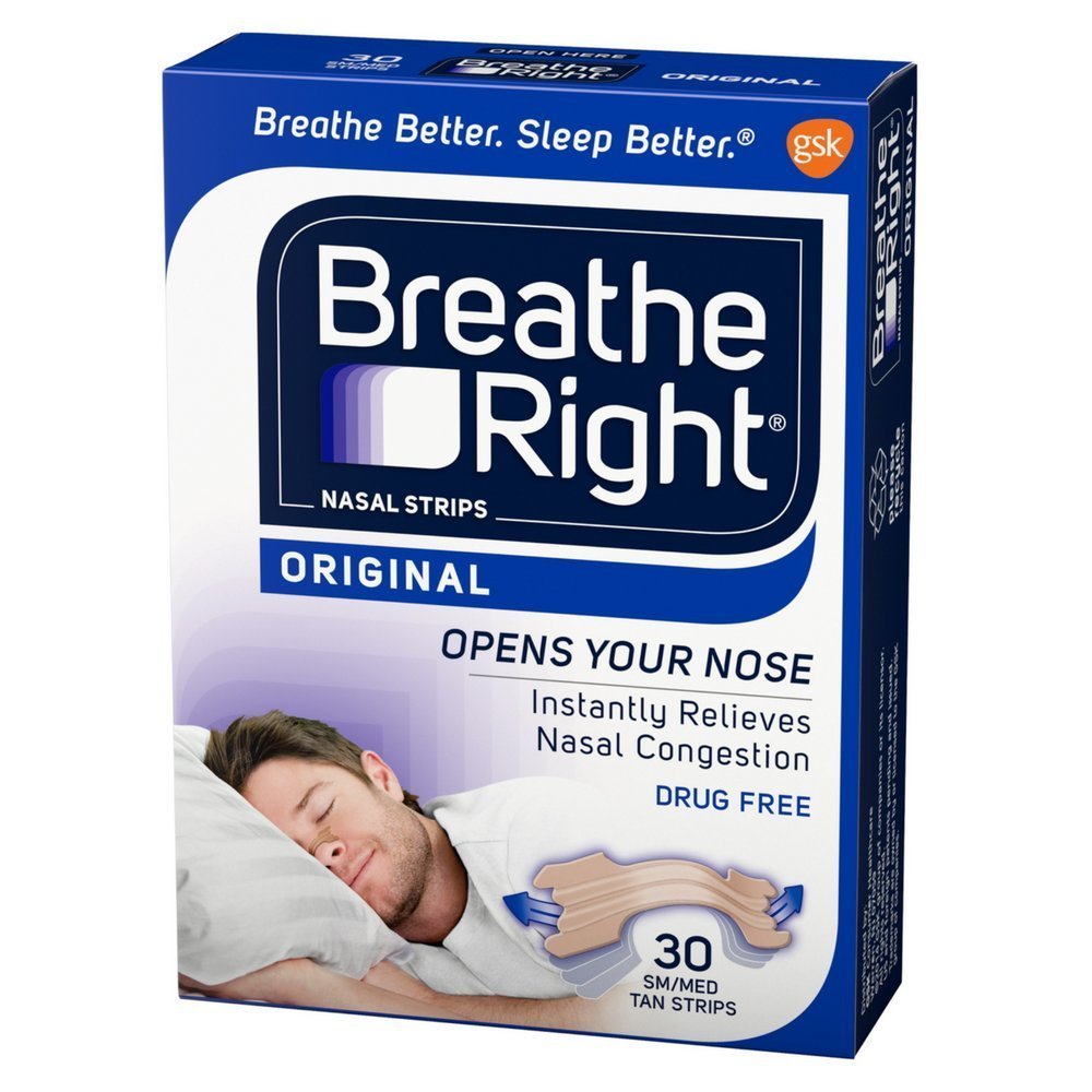 Snoring Congestion Relief Nasal Strips, Small/Medium, Original, 30 Strips