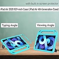 Vista 3 de LTROP Funda para iPad Air 54 10.9' y iPad Pro 11 - Protector de pantalla integrado, funda protectora a prueba de golpes con soporte de asa