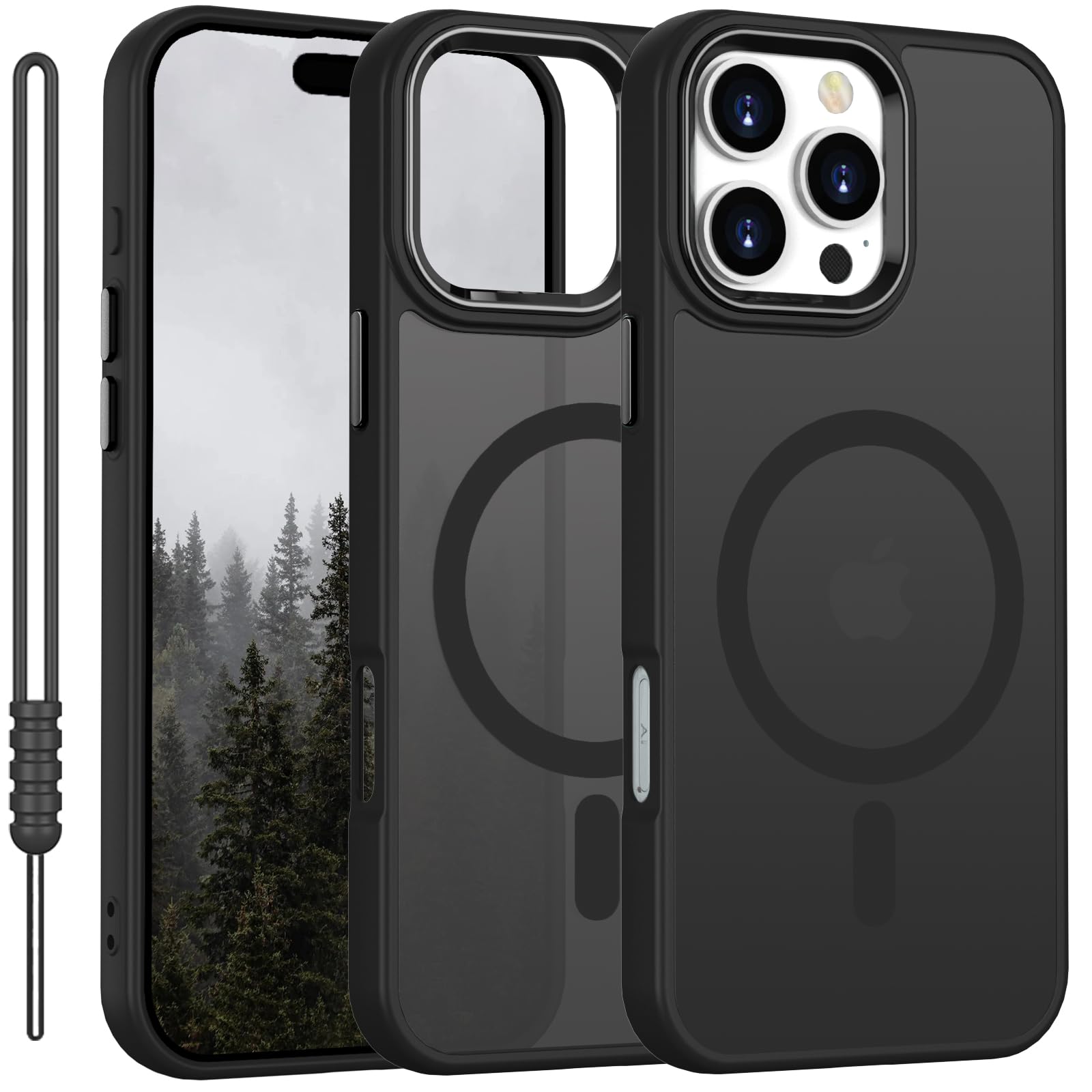 YUANDMI für iPhone 13 Pro Max Hülle kompatibel mit MagSafe, Hanyhülle für iPhone 13 Pro Max Magnetisch Dünn Matte Touch, Anti-Gelb rutschfest Kratzfest Schutz Stoßfest Hülle Transparent Weiß