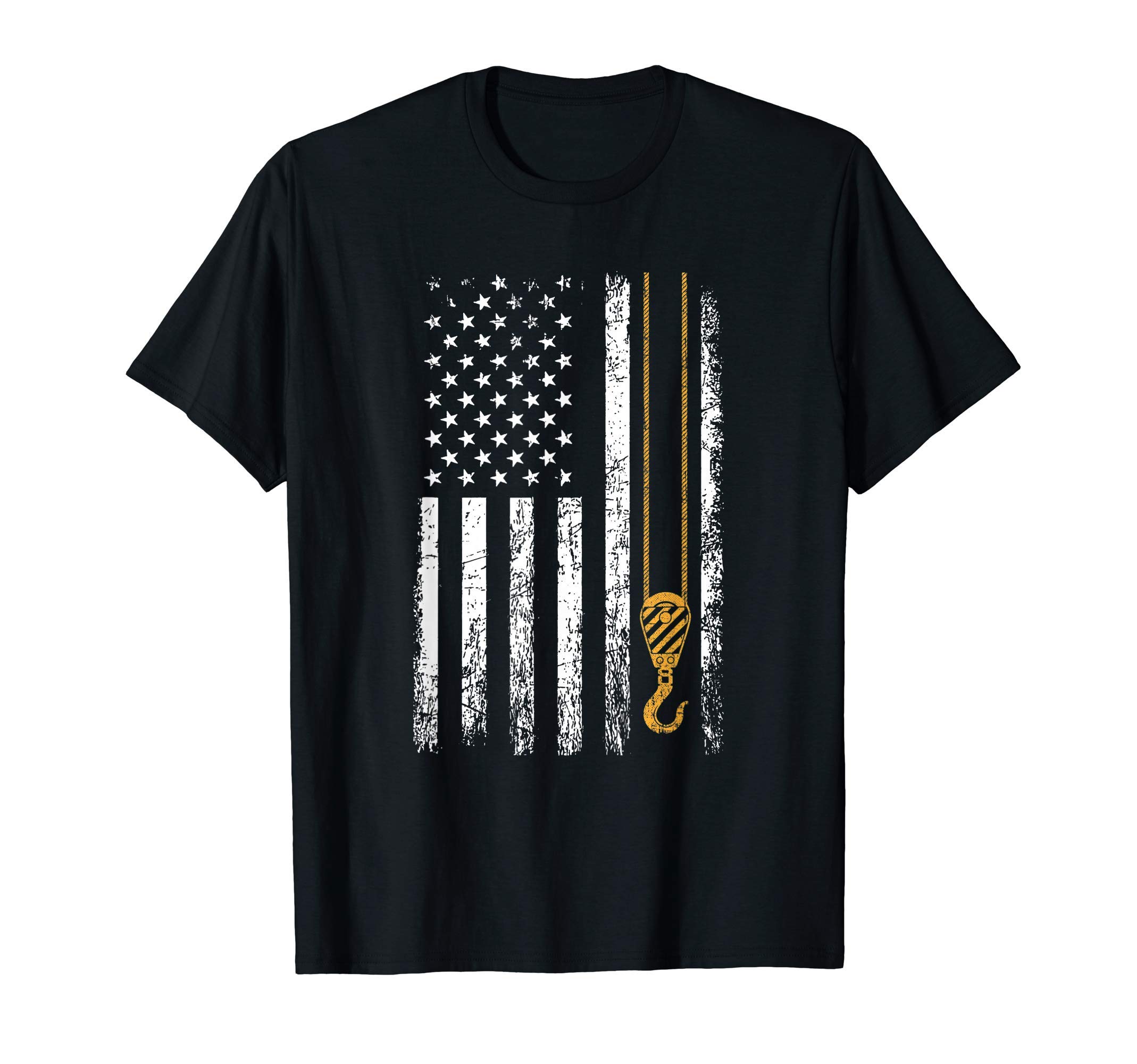 crane operator American Flag, crane operator T-ShirtOEKO-TEX STANDARD 100