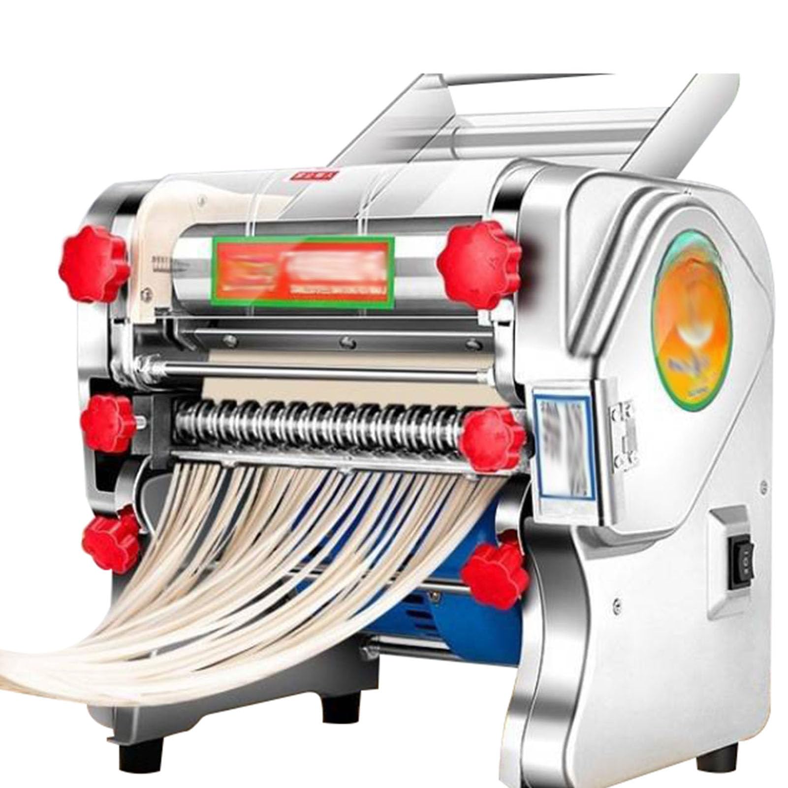 Sfogliatrice Elettrica per Pasta,Macchina per Pasta Fresca Elettrica per Impasto,Noodle, Macchina per Fare la Pasta Elettrica per Impastare,Stendere,Tagliare,Doughwidth16cm