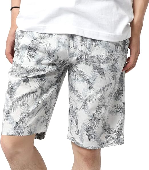 Amazon ルーシャット ハーフパンツ メンズ アロハ 花柄 ボタニカル プリント 裏使い イージーパンツ ショートパンツ 通販