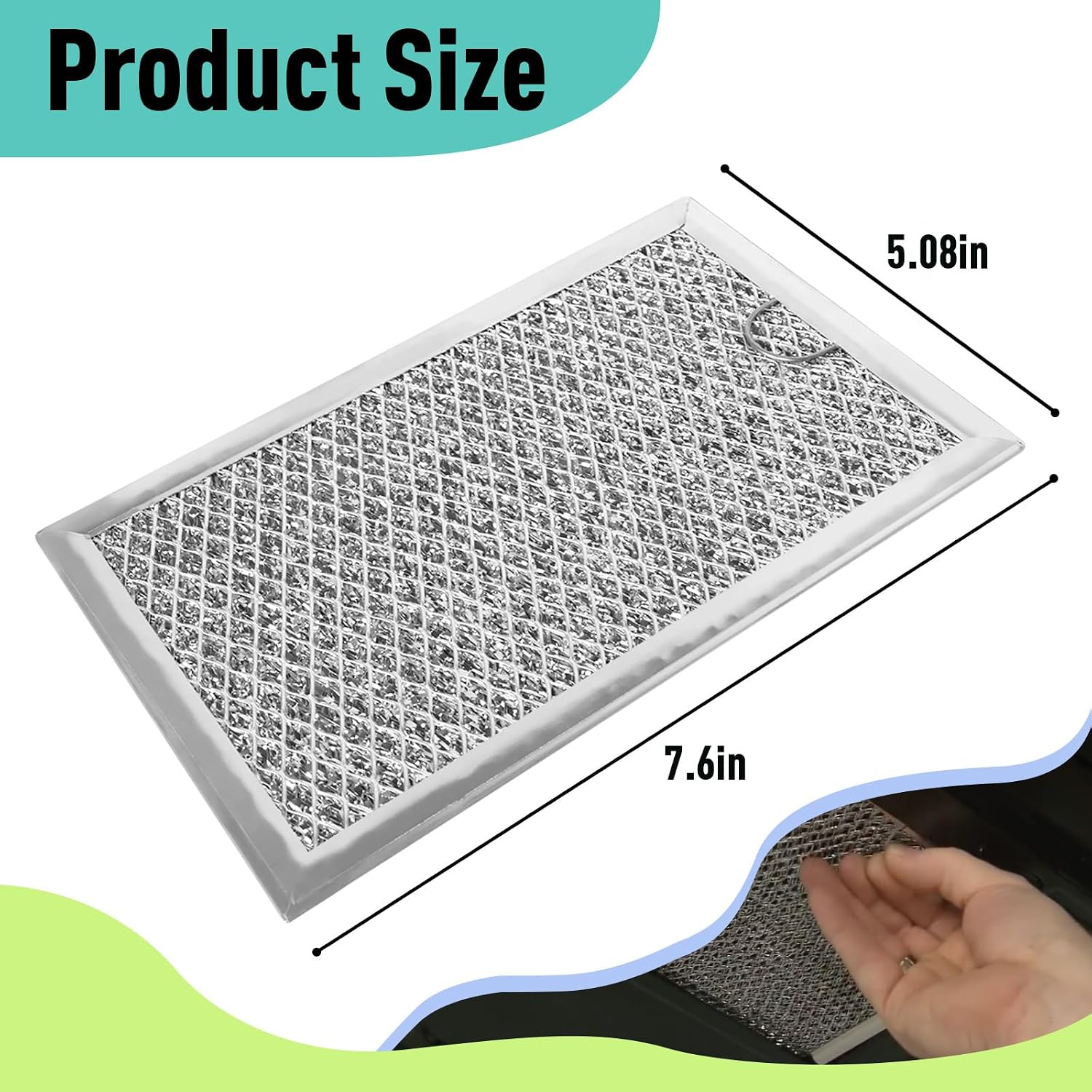 2PCS Microwave Grease Filter Set Compatible with GE JVM7195SK6SS