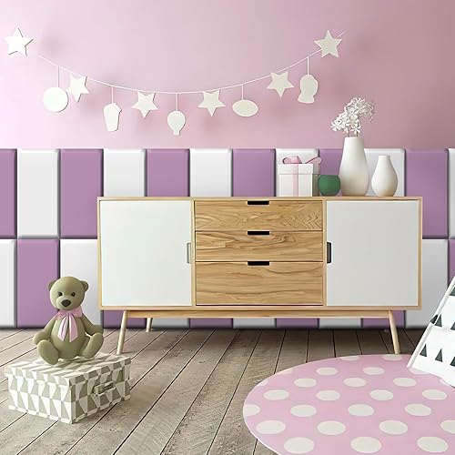 Miniatura 10 de Acolchado de pared para niños, paneles de pared tapizados para cabecera, despegar y pegar, almohadilla de protección de pared para tatami,
