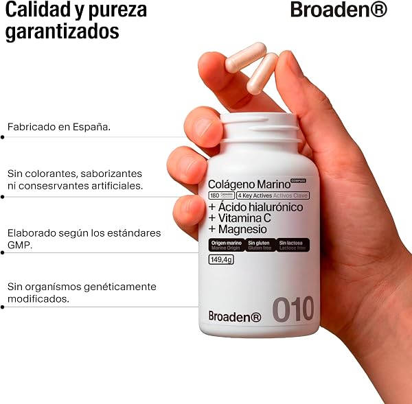 180 Cápsulas Colágeno Marino Hidrolizado COMPLEX con Ácido Hialurónico + Vitamina C + Magnesio (180 Cápsulas) - 3