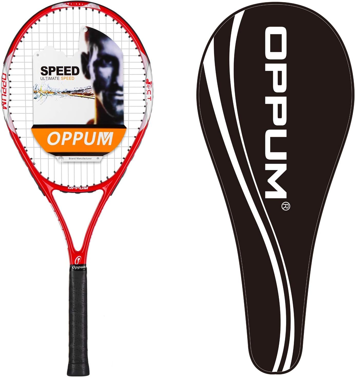 Adult Carbon Fiber Tennis Racket, Super Light Weight Tennis Racquets Shock-Proof and Throw-Proof,Include Tennis Bag Tennis Overgrip