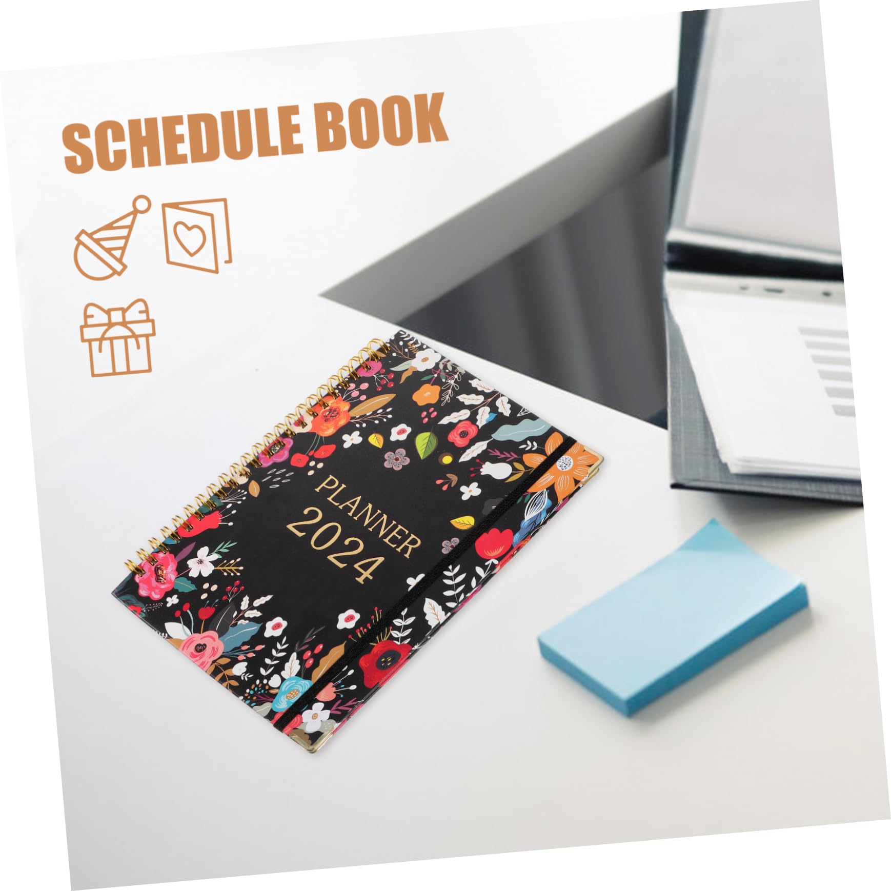TEHAUX 5piezas Planificador Estudiantil Portátil Organizador De Notas Para Oficina y Hogar Agenda Mensual y Diario Para Estudiantes y Profesionales