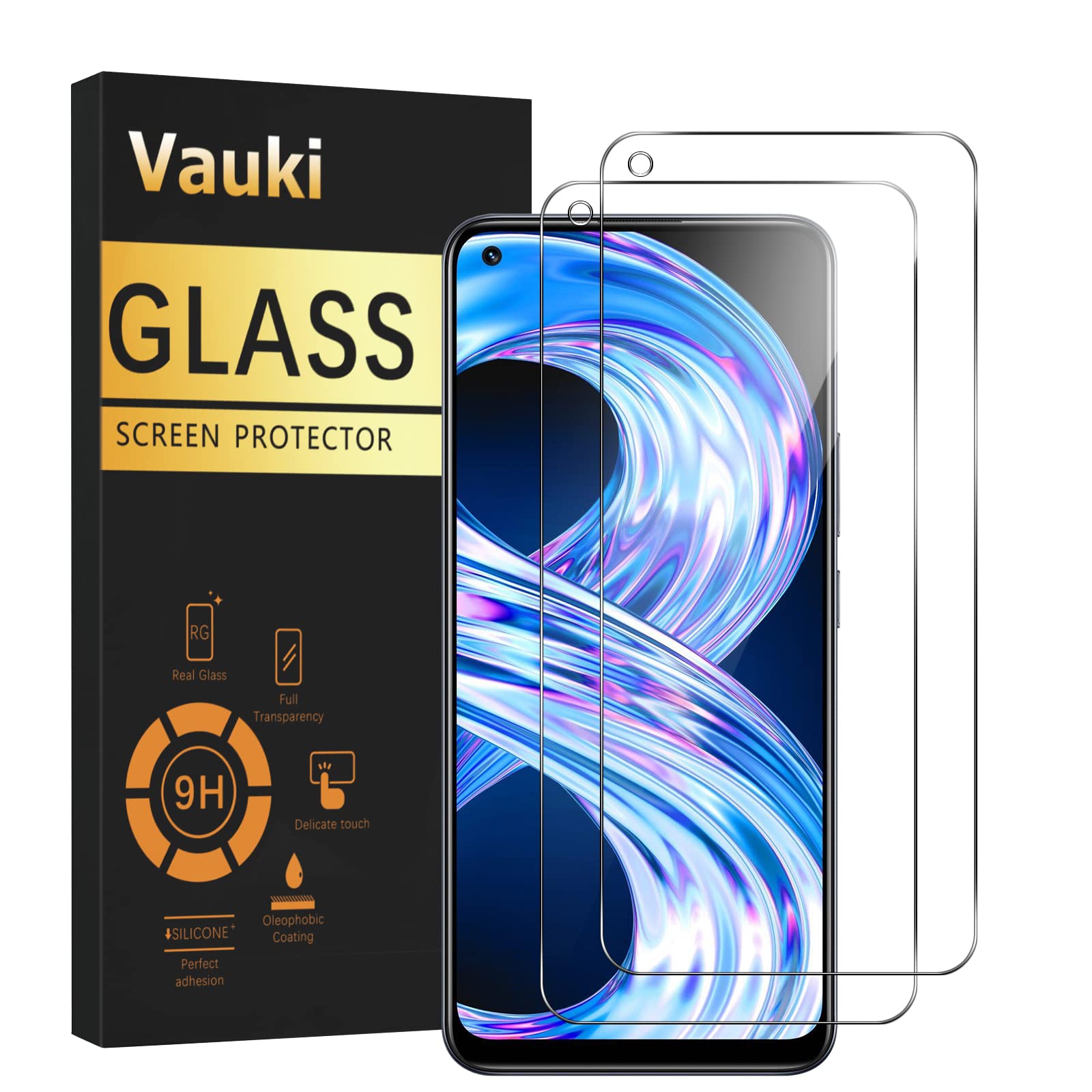 Panzer Glas Für Realme 8/8 Pro 4G – 9H Härte, Blasenfrei, Anti-Fingerabdruck, 2 Stück