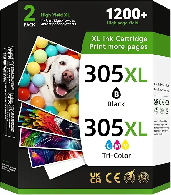 Cartouche HP 305XL Noir et Couleur - Remplacement pour HP Deskjet 2823e