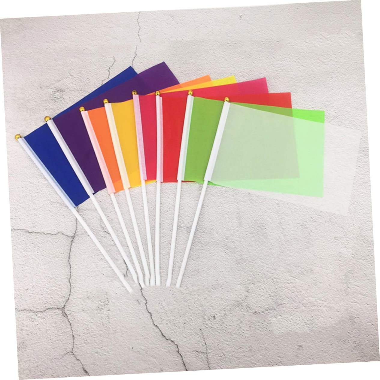 Sosoport 100pezzi Mini Bandierine Quadrate Da Verde Confezione Per Decorazioni Di Feste e Celebrazioni Per Eventi e Festività