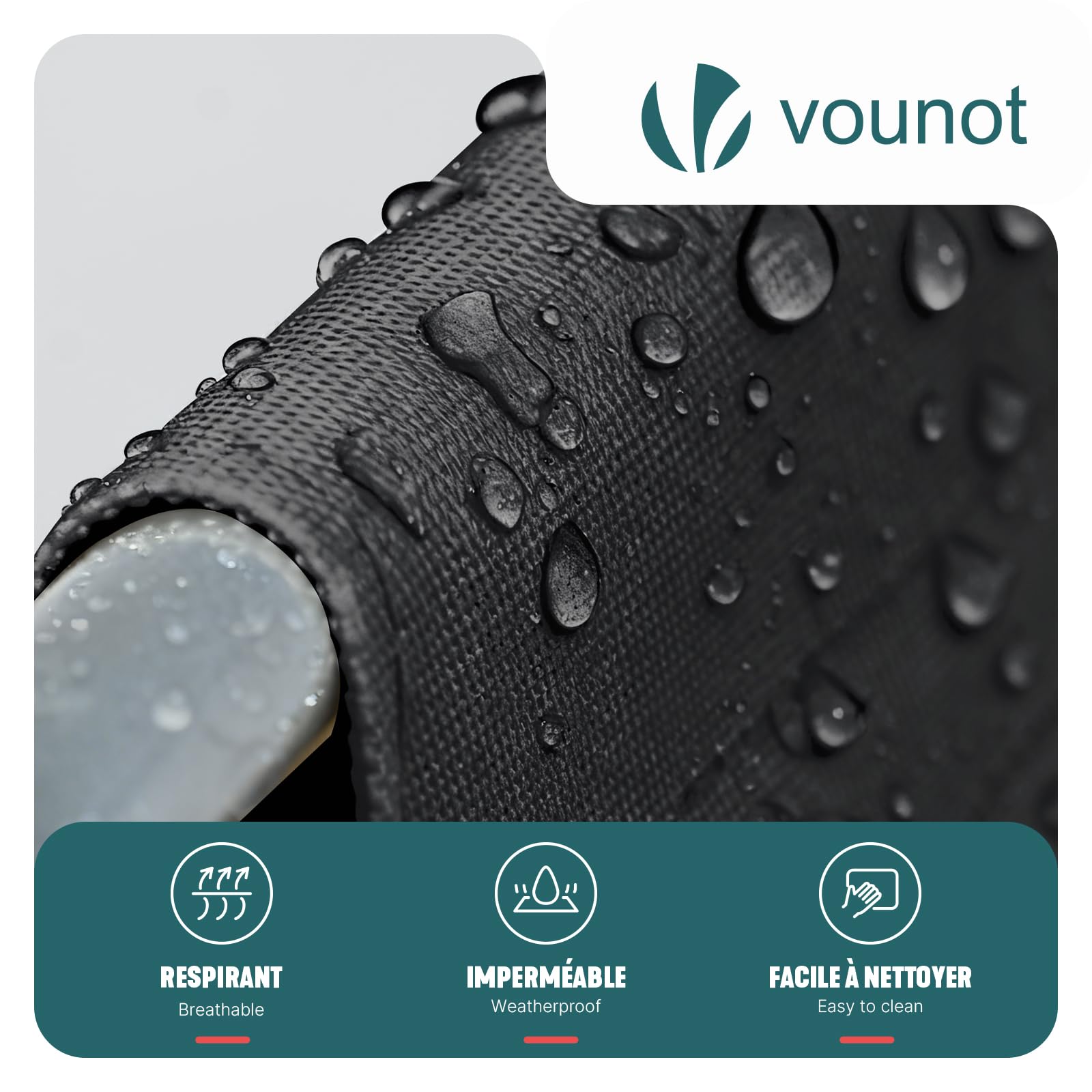 VOUNOT® Set di 2 Lettini Prendisole Pieghevole con Parasole, Sdraio da Spiaggia in Tessuto Poliestere Schienale Regolabile 4 Posizioni, Portata 120kg, per Giardino, Terrazza e Piscina, Nero