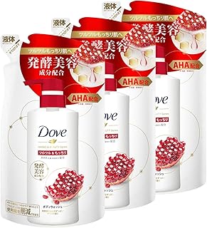 Dove 【まとめ買い】(ダヴ) ボディウォッシュ 発酵&ビューティーシリーズ ツルツル&もっちり (ボディウォッシュ) 詰め替え用 340g×3個 <香り>