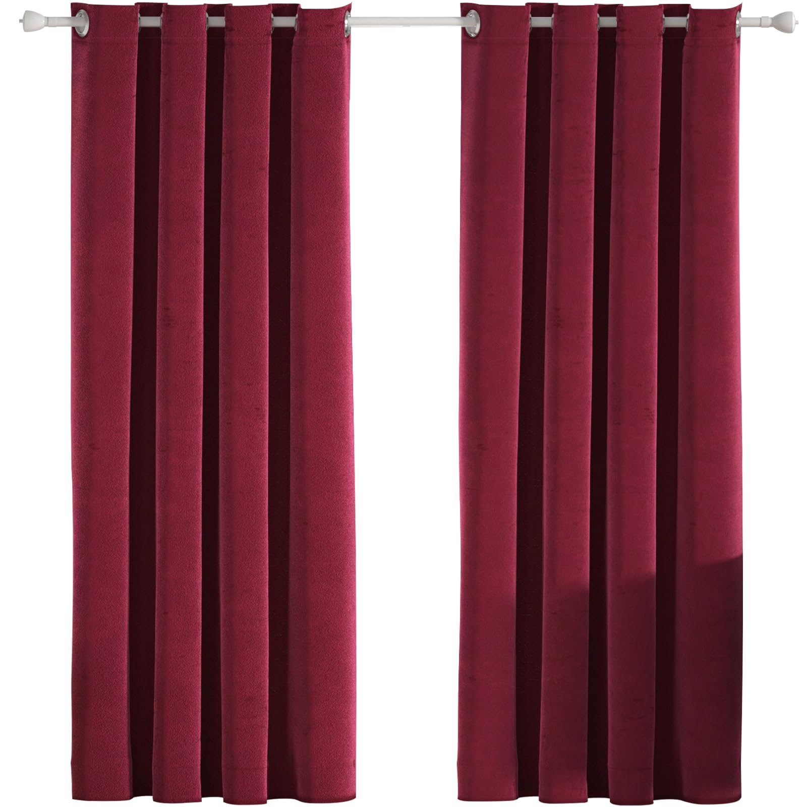 Ystyle Cortina Terciopelo 2 Piezas, 140×240cm, Cortinas Opacas 100%, Cortinas Termicas Aislantes Frio Y Calor, Cortinas Dormitorio Salon Habitacion Modernas, Cortina Antiruido, Burdeos Global Recycled Standard Global Recycled Standard Global Recycled Standard