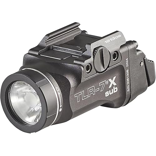 Streamlight 69404 TLR-7 X sub 500-Lumen Tactical Weapon Light Designed Exclusively and Solely for Select 1913OS Railed Subcompact Handguns, Includes Mounting Kit and Keys, Black