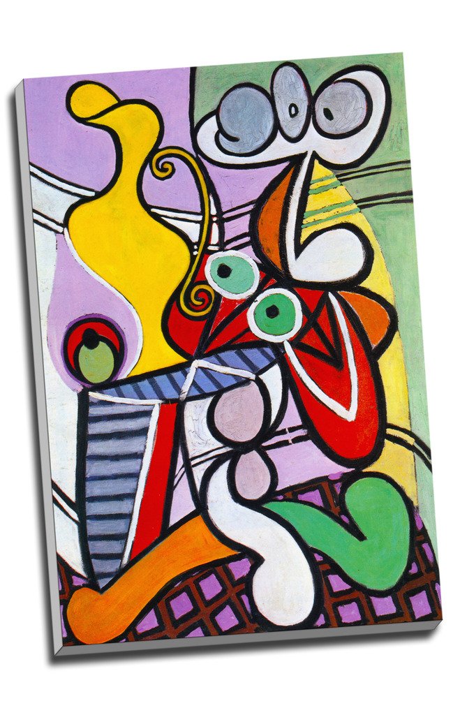 Panther Print Multi-Color Pablo Picasso Painting Great Still Life On Pedestal Canvas Print Wall Art Picture Canvas Prints Large A1 30 X 20 Inches (76.2Cm X 50.8Cm)