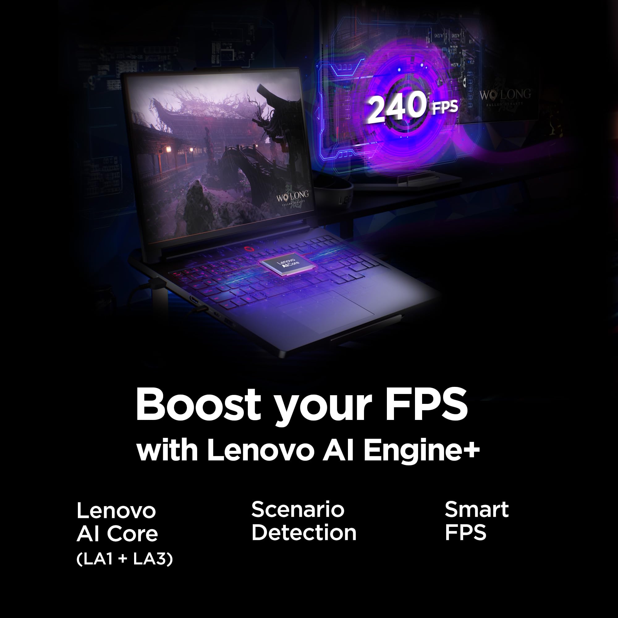 Lenovo Legion Pro 7i – AI-Powered Gaming Laptop – Intel® Core Ultra 7 255HX – 16" WQXGA PureSight OLED Display – 240Hz – NVIDIA® GeForce RTX™ 5070 Ti – 32GB Memory – 2TB Storage – PC GamePass