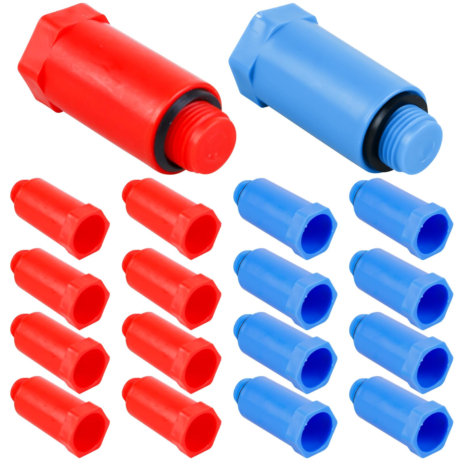 Lot De 6 Bouchons De Chantier En Plastique Rouge – 1/2 Pouce, Embouts De Protection