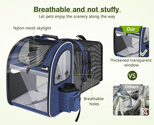 Miniatura 4 de Pecute - Mochila para mascotas, extensible con malla transpirable para perros pequeños, gatos, mochila para mascotas, para senderismo, viajes,