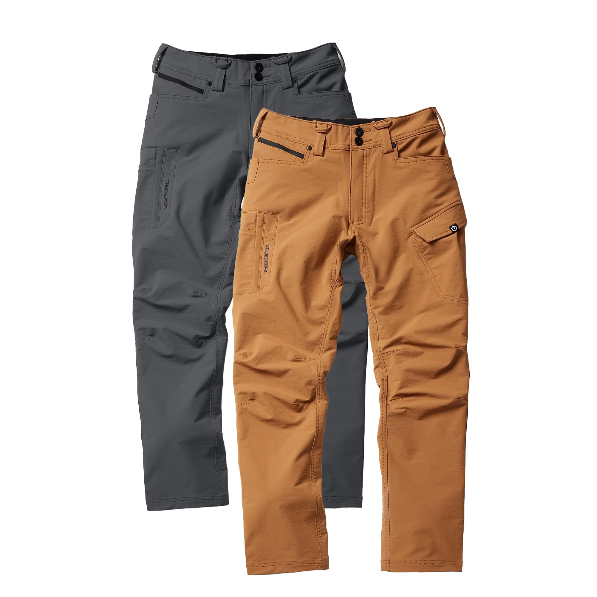 TRUEWERK Mens Work Pants - T2 WerkPant Technical Workwear 34W X 30L Deep Grey Sand Bunde