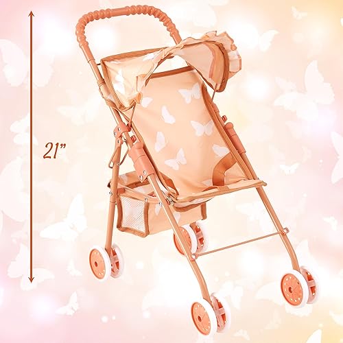 Miniatura 5 de My First Baby - Cochecito de muñeca para niñas de 3 años, niños pequeños  Cochecito de bebé plegable para muñecas, cochecito de juguete para muñecas