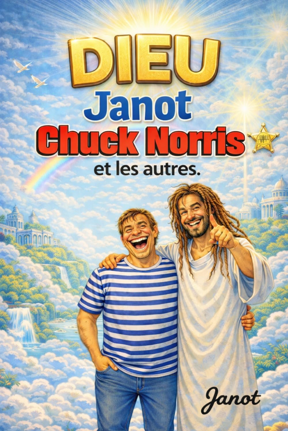 DIEU, Janot, Chuck Norris et les autres.: Une comédie divine où Dieu fume des joints, l’Enfer est un débat sans fin et Chuck Norris règle les comptes (Les Aventures délirantes de Janot et Cie.)