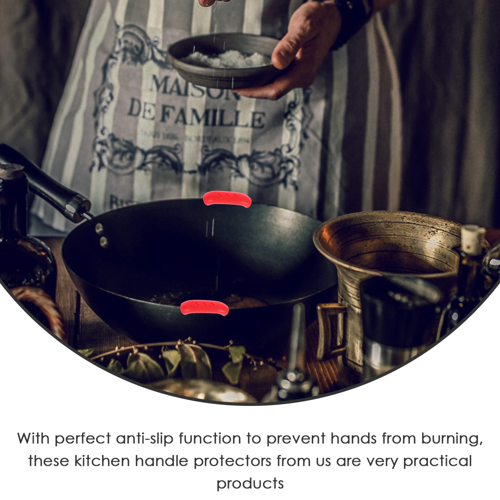 Kichvoe 10pcs - Pot Handle Covers -Scald Grip Sleeves for Cast Frying Pans Kitchen Cookware and Non- Handle Protectors