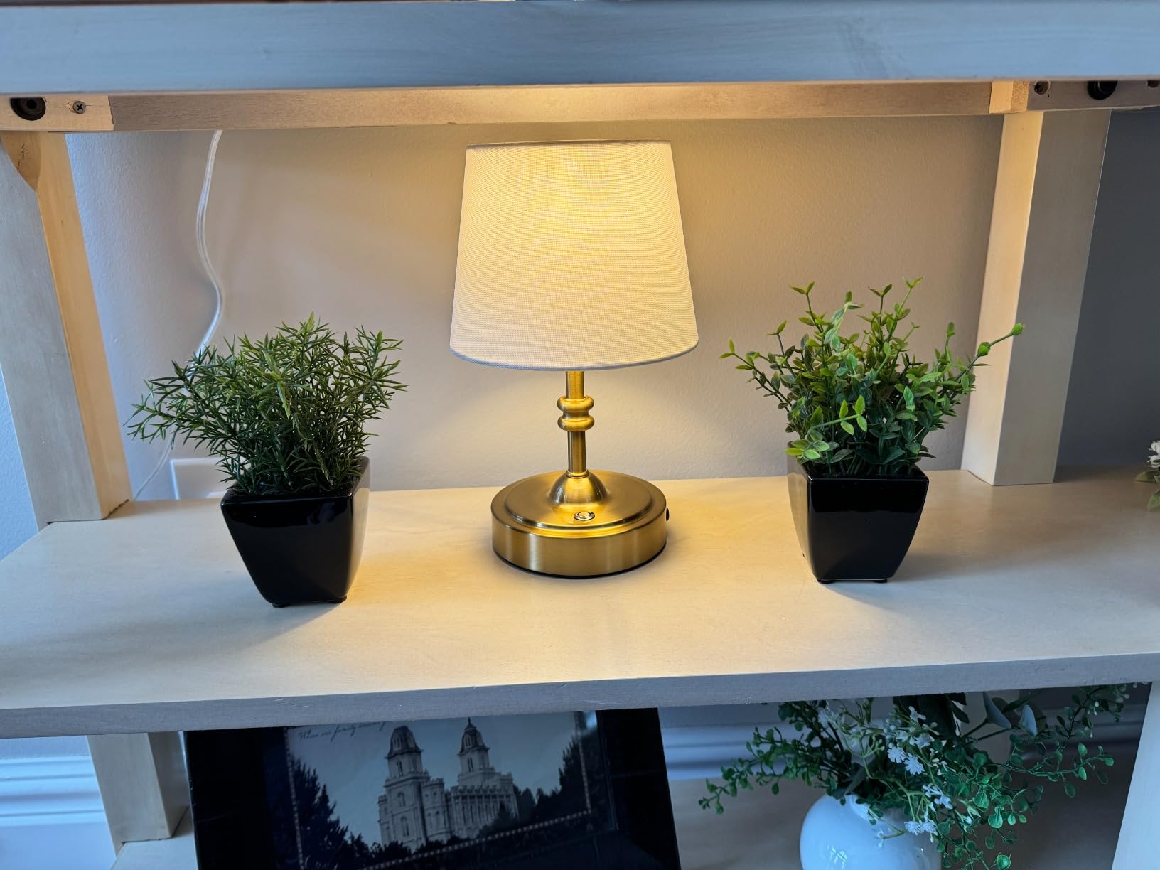 ONEWISH Lampes De Table Sans Fil Rechargeables - Lot De 2 - 4000mAh - Intensité Variable