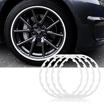 Wheel Rim Protector 16-20in Diameter - Set of 4 Car Rims Edge Trim Protector Wheel Protection Ring Auto Tire Guard - Hub Protectors Decor Strip