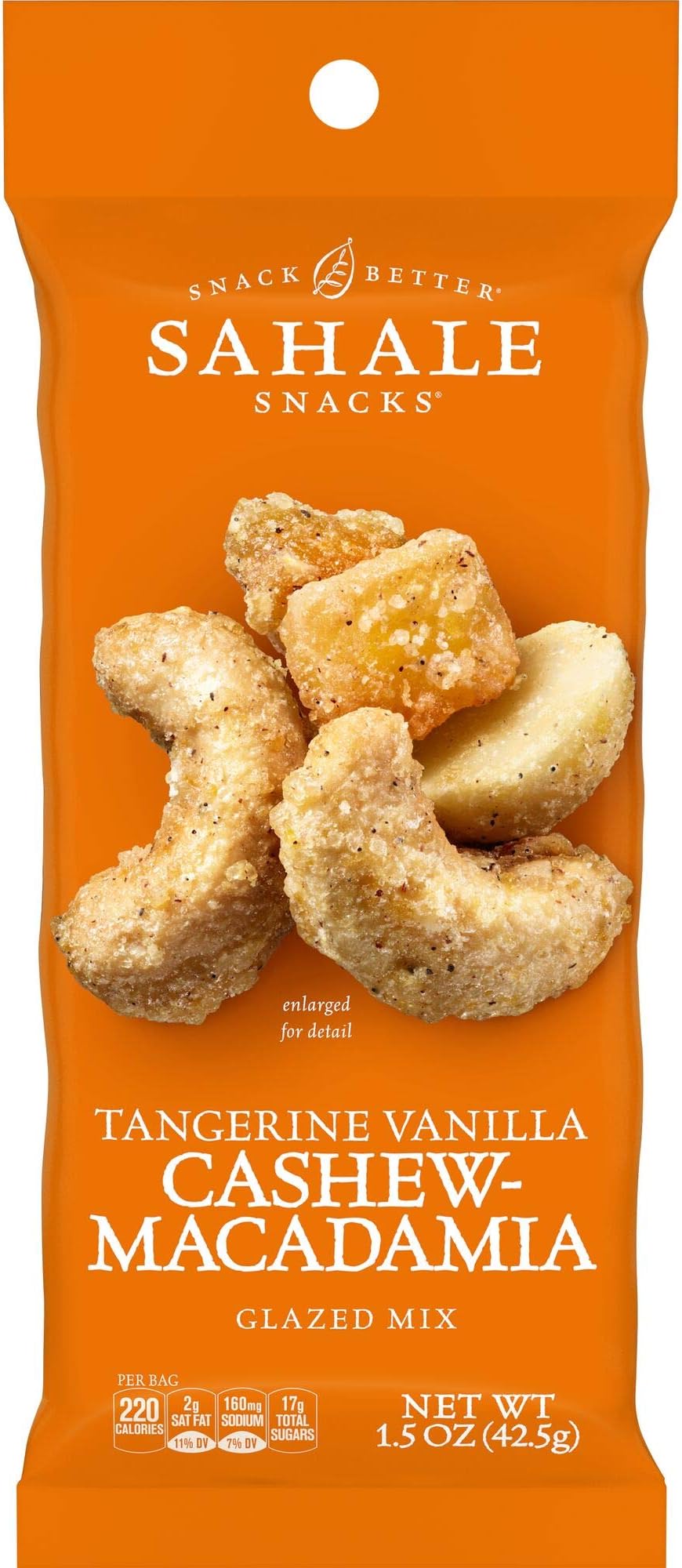 Tangerine Vanilla Cashew Macadamia Glazed Mix, 1.5 Ounces (Pack of 9)