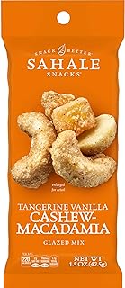 Sahale Snacks Tangerine Vanilla Cashew Macadamia Glazed Mix, 1.5 Ounces (Pack of 9)