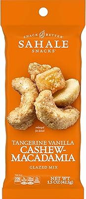 Sahale Snacks Tangerine Vanilla Cashew Macadamia Glazed Mix, 1.5 Ounces (Pack of 9)