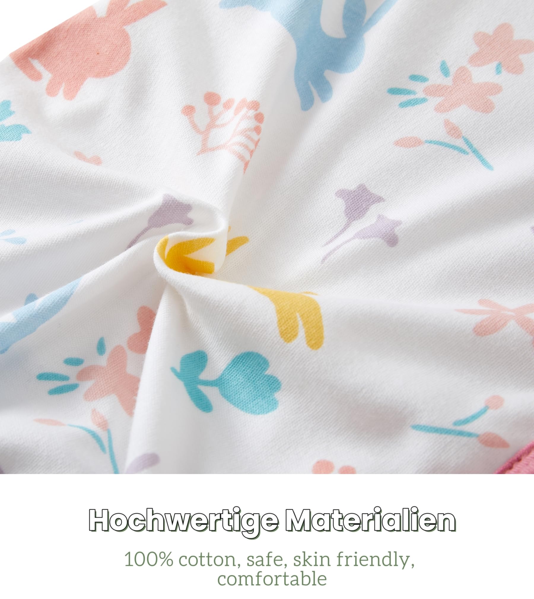 Chilsuessy 2er Pack Baby Schlafsack mit Füße 1.5 Tog Ganzjahres Schlafsack Baby Schlafsäcke Babyschlafsack mit Beinen für Säugling Kinder, 1.5 Tog/Gelb + Rosa, 100cm/Baby Höhe 110-120cm