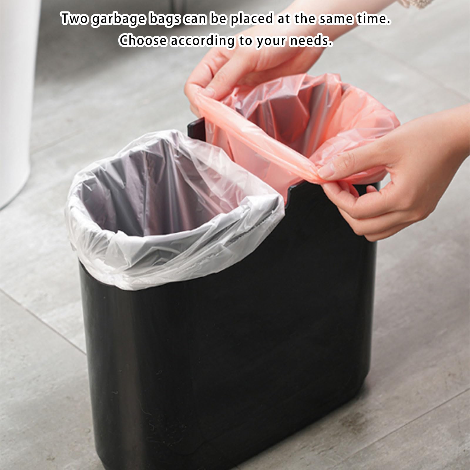 Bote de Basura de Color Moderno para Espacios pequeños en Apartamentos y baños, Bote de Basura de Cocina para decoración de la Oficina en hogar, Bote de Basura de Lugar Apretado