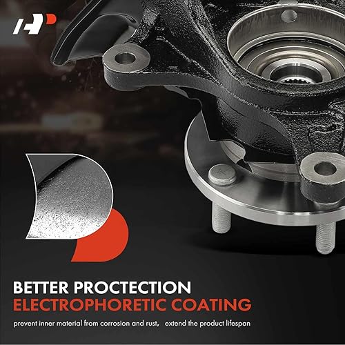 Miniatura 6 de A-Premium Conjunto de cubo de cojinete de rueda y nudillo de dirección delantero derecho compatible con Toyota Highlander 2004 2005 2006 2007, lado