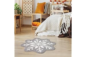 Snowflake Rugs for Bathroom - 26"x26"