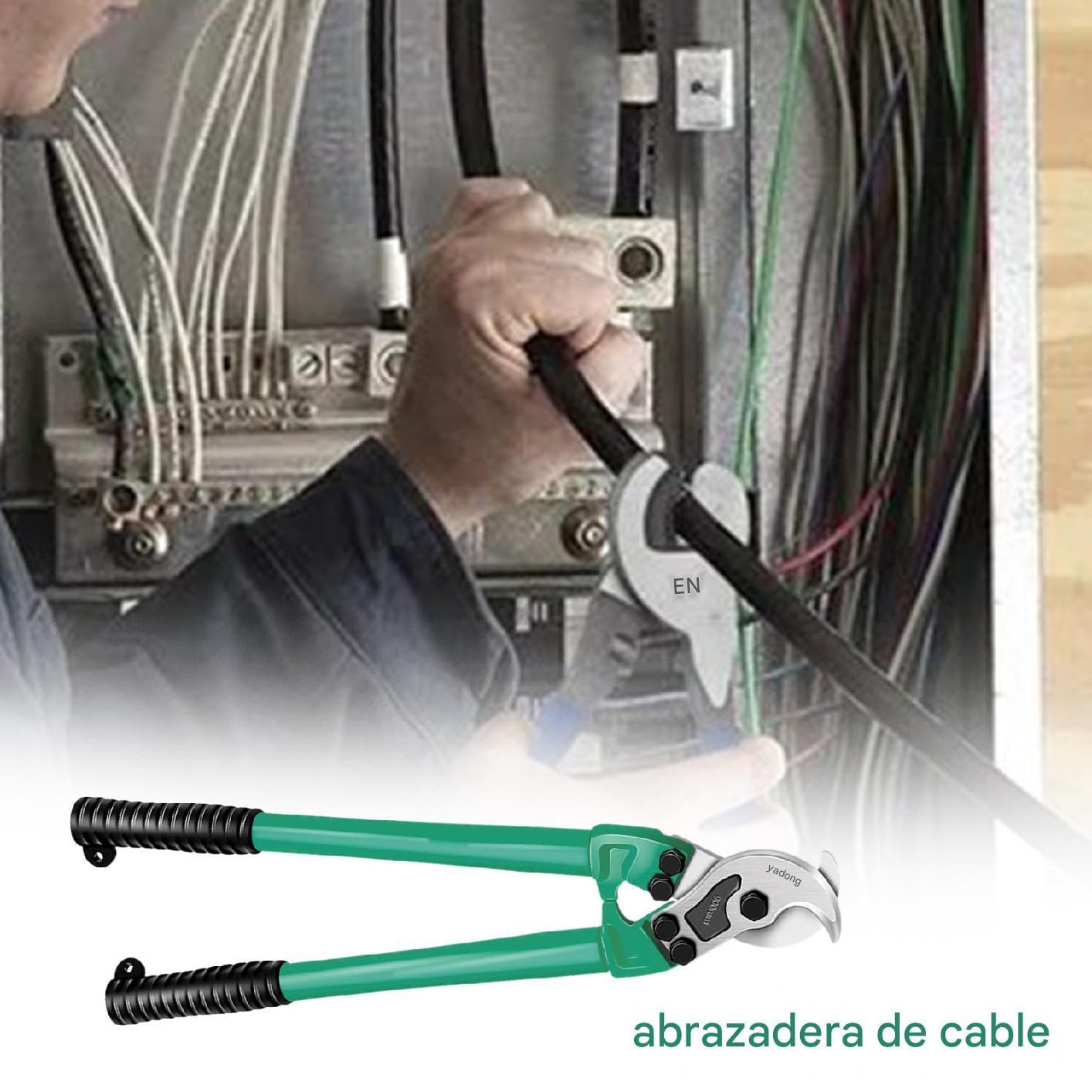Cortacables, Cizalla Cortapernos, Cizalla Para Alambre, 45cm Acero Al Carbón Para Cable Eléctrico Y Automotriz Para Trabajos De Bricolaje Taller Y Uso Doméstico