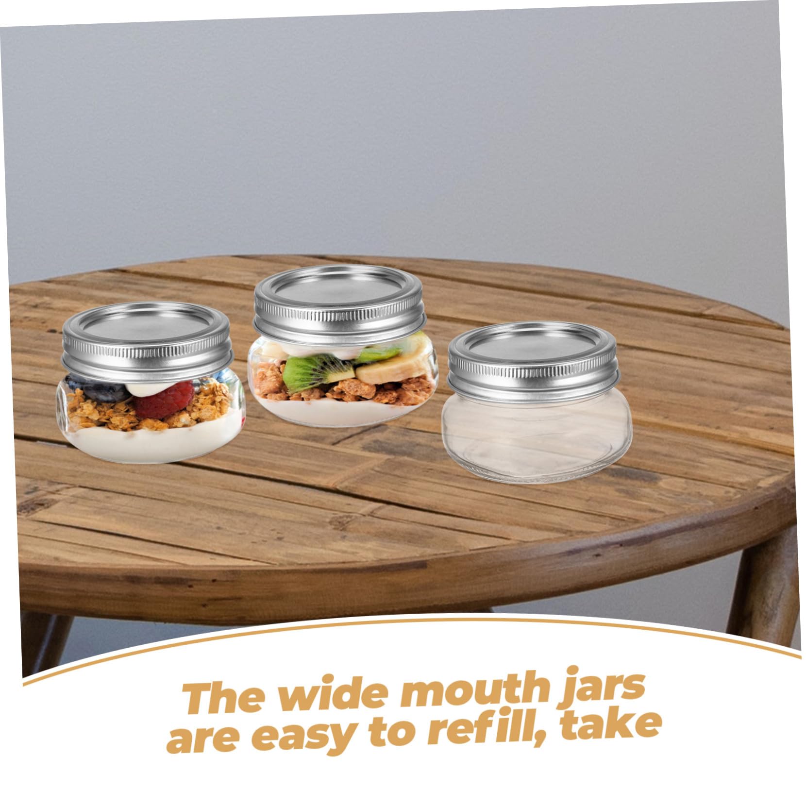 6stücke Mason Jars Gläser mit Deckel Wiederverwendbare Kleine Einmachgläser aus Glas für Lebensmittel Tee und Kosmetika Praktisch und Abdichtend