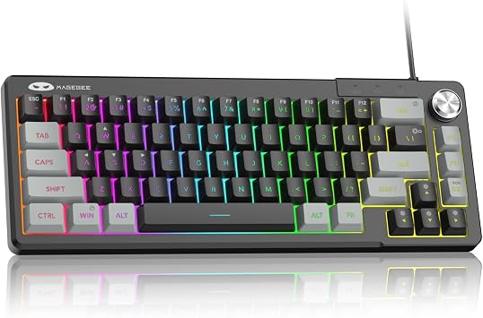 MageGee Mini 60% Gaming Keyboard, RGB Backlit 68 Key Ultra-Compact Keyboard, TS68 Ergonomic Waterproof Mechanical Feeling Office Computer Keyboards for PC, MAC, PS4, Xbox ONE Gamer