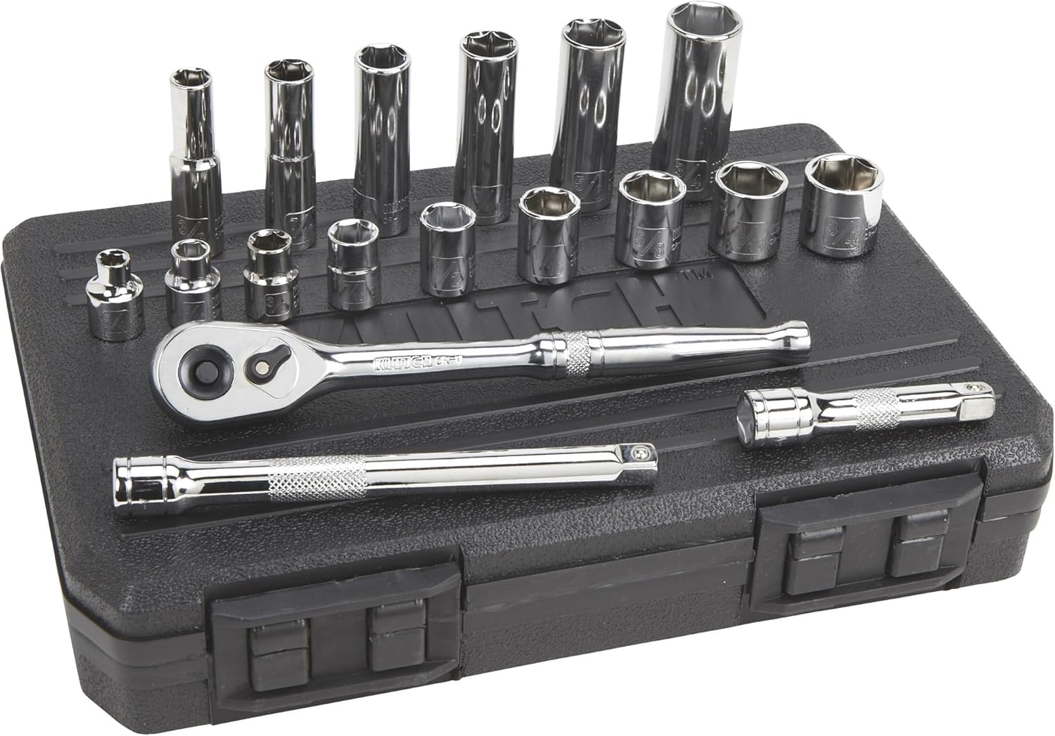 Klutch 3/8in.-Drive Socket Set - 18 Pc SAE