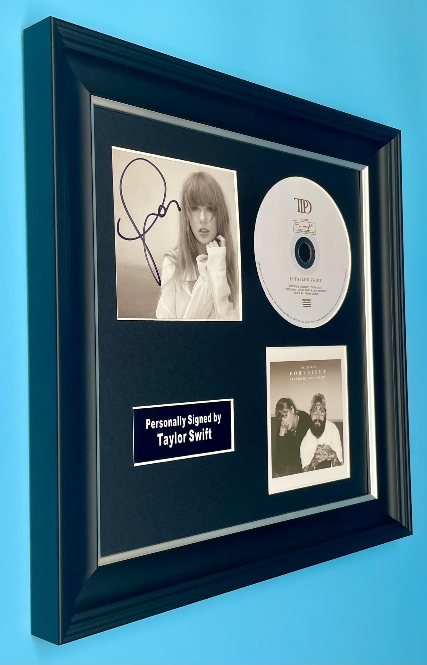 Swift Signed Photo & CD In Luxury Handmade Wooden Frame & AFTAL