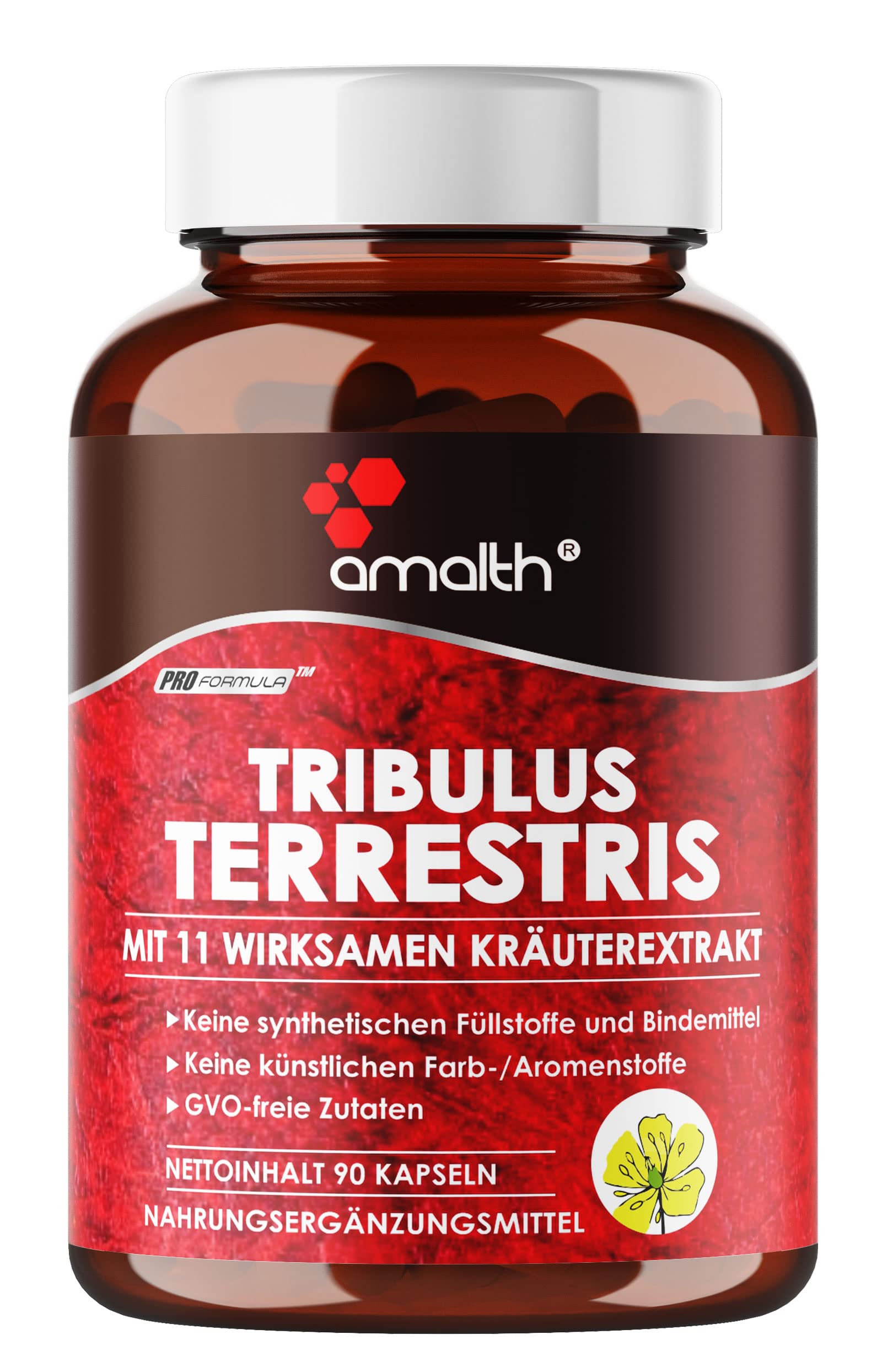 Amalth Tribulus Terrsestris, 20:1 Extract Per Serving, Highest Potency with Ashwagandha, Saw Palmetto, Shilajit 120 Capsules